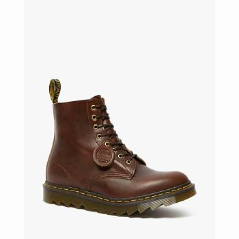 Dr Martens 1460 Pascal Made In England Ripple Sole - Tmavo Hnede Cizmy Panske, D019SK